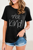 Zjkrl - Casual Letter Print O Neck T-Shirts