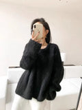 Zjkrl  -  Women Sweater Womens Winter Sweaters Pullover Traf Female Knitting Overszie Long Sleeve Loose Knitted Outerwear Ropa De Mujer