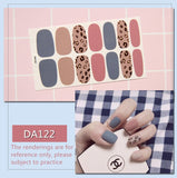 Zjkrl - Full Cover Wraps Nail Polish Stickers Strips Plain Nail Art Decorations Heart Designs Glitter Powder Manicure Tips