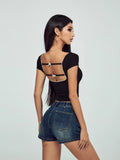 ZJKRL  -  Women Spring/summer New European American Style Sexy Spicy Girl Low Waist Lifted Buttocks Slim Washed Denim Shorts CWAJ