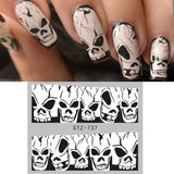 Zjkrl - Black Snake Nail Stickers Decals Gothic Halloween Design Adhesive Sliders for Nail Art DecorationTattoo Manicure Dropshipping