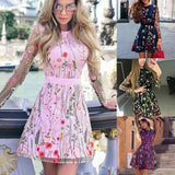 ZJKRL  -  Spring Summer New Chic Dresses For Women A-Line Embroidery Mini Dress Female Casual Short Dresses