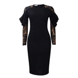 ZJKRL  -  New Women's Fashion Style Lace Splicing Slimming Sexy Dress