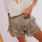 Zjkrl  -  Women High Waist Lace Club Party Night Beach Shorts 2025 Summer Streetwear Classic Basic Casual Fitness Short Pants