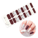 New Year Nail Stickers Snowflate 3D Manicure Decals Self Adhesive Nail Polish Stickers for Nail Art Decorations Christmas