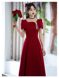 Zjkrl  -  Korean Elegant Red Midi Dress Women Casual Vintage Chic Irregular Evening Party Dress Summer French Wedding Vacation Beach Dress