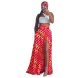 ZJKRL  -  European Summer Sexy Print Skirts Ladies Beach Boho Split Elegant Maxi Skirts Femme