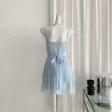 New Slim Spaghetti Strap Sexy Dress Solid Color Ruffles Summer Dress Casual Slip Dresses For Women