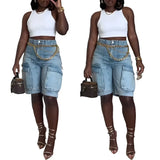 ZJKRL  -   Spring/summer New Design Style Denim Ripped Grass Wash Cargo Pocket Jeans High Waisted Jeans Pants Trousers