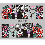 Zjkrl - Black Snake Nail Stickers Decals Gothic Halloween Design Adhesive Sliders for Nail Art DecorationTattoo Manicure Dropshipping