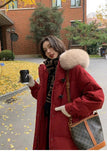 Zjkrl  -  Fashion Casual Down Cotton Jacket  New Autumn Winter Korean Version Large Fur Collar Hooded Warm Thick Padded Coat