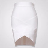 ZJKRL  -   Summer Hot Bandage Skirt Europe States Fashion Sexy High Waist Slim Cross Ultra Short Skirt