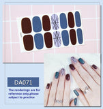 Zjkrl - Full Cover Wraps Nail Polish Stickers Strips Plain Nail Art Decorations Heart Designs Glitter Powder Manicure Tips