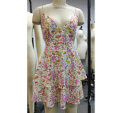 ZJKRL  -  Fashion Floral Print Dress For Women Summer Vacation Beach Clothing Ladies Streetwear Suspender Skirt Sleeveless Mini Dress