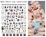 Zjkrl - Black Snake Nail Stickers Decals Gothic Halloween Design Adhesive Sliders for Nail Art DecorationTattoo Manicure Dropshipping