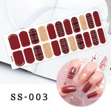 New Year Nail Stickers Snowflate 3D Manicure Decals Self Adhesive Nail Polish Stickers for Nail Art Decorations Christmas