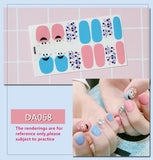 Zjkrl - Full Cover Wraps Nail Polish Stickers Strips Plain Nail Art Decorations Heart Designs Glitter Powder Manicure Tips