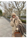 Zjkrl  -  Fashion Casual Down Cotton Jacket  New Autumn Winter Korean Version Large Fur Collar Hooded Warm Thick Padded Coat