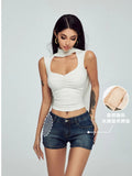 ZJKRL  -  Women Spring/summer New European American Style Sexy Spicy Girl Low Waist Lifted Buttocks Slim Washed Denim Shorts CWAJ