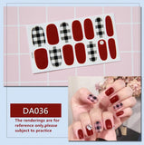 Zjkrl - Full Cover Wraps Nail Polish Stickers Strips Plain Nail Art Decorations Heart Designs Glitter Powder Manicure Tips