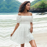 ZJKRL  -  New Summer Women's One Shoulder Texture Dress with Pulling Skirt