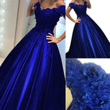 Zjkrl  -  Gothic Royal Blue Wedding Dresses Long Sleeve Back Sweep Train Robe de mariee Bridal Gowns Dress