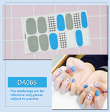 Zjkrl - Full Cover Wraps Nail Polish Stickers Strips Plain Nail Art Decorations Heart Designs Glitter Powder Manicure Tips