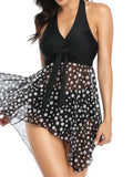 ZJKRL  -  Tankini Set Two Piece Swimsuit Women Printed V-neck Swimwear Female Halter Bathers Bathing Swimming Suit Beachwear Summer
