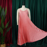 ZJKRL  -  Women's Summer New Style Suspender Pleated Sexy Fashion A-line Skirt Long Skirt Dress