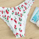 ZJKRL  -  Summer New Cherry Pattern Bikini Top Small Fresh Cute Two-piece Pure Desire Swimsuit