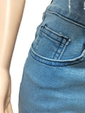 ZJKRL  -  New Denim Jeans Shorts Set Strap Sleeveless Bandage Summer Street Sexy Two 2 Piece Set Outfit Tracksuit