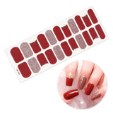 New Year Nail Stickers Snowflate 3D Manicure Decals Self Adhesive Nail Polish Stickers for Nail Art Decorations Christmas