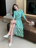 Zjkrl  -  Summer Women Dress Evening Female Vintage Party Beach Women Dresses Long Vestido Bodycon Prom Sexy Skinny Y2K Print Robe Casual