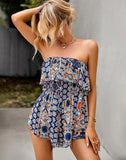 ZJKRL  -  Summer Bohemian Princess Style One Shoulder Jumpsuit Skirt Not Skirt Jumpsuit Shorts