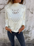 ZJKRL  -  Women's New Casual Loose Hollow Sweater Round Neck Knitted Top