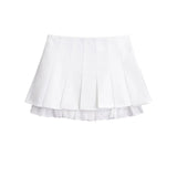 ZJKRL  -  Summer New Leisure Lace Splicing Short Skirt Women Pure Desire Spicy Girl High Waist Hundred Fold A-line Half Length Skirt 7V01