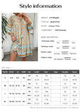 ZJKRL  -  High Quality Hot Selling Luxury Women's Clothing Loose Casual V-neck Lace Up Bohemian Print Dress Boho Vestidos Elegantes