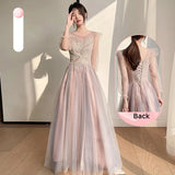 Zjkrl  -  Women Formal Party Sweetheart Pink Bridesmaid Birthday Dresses Gowns Graduation Gown Off The Shoulder New Vestido De Festa