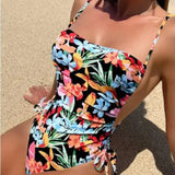 ZJKRL  -  European and American Fashion One-piece Swimsuit Women's Print Conservative Simple Fashion Women's Swimsuit