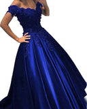 Zjkrl  -  Gothic Royal Blue Wedding Dresses Long Sleeve Back Sweep Train Robe de mariee Bridal Gowns Dress