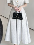 Zjkrl  -  Elegant Long Dress Set Women Korean Fashion Vintage Office Lady Chic Formal Occasion Dress Casual Slim Evening Party Dress New