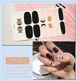 Zjkrl - Full Cover Wraps Nail Polish Stickers Strips Plain Nail Art Decorations Heart Designs Glitter Powder Manicure Tips