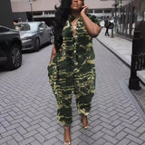 ZJKRL  -  Camouflage Print Casual Ladies Jumpsuit Street Summer Hollow Out One Piece Suit Romper Playsuits