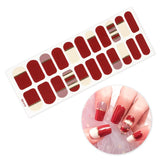 New Year Nail Stickers Snowflate 3D Manicure Decals Self Adhesive Nail Polish Stickers for Nail Art Decorations Christmas