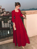 Zjkrl  -  Elegant Red Sequins Midi Dress Women Vintage V-neck Formal Occasions Evening Party Dresses Fashion Chic Design New in Dresses