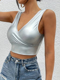 Womens Summer Crop Tank Top - Flattering V Neck - Lightweight & Airy - Perfectly Cropped - Versatile Wardrobe Staple for Stylish Warm Weather