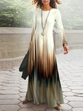 Zjkrl - Women's Regular Fit Ombre Cotton-Blend Dress