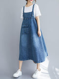 Zjkrl - Original Solid Denim Strapless Dress