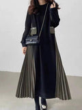 Zjkrl - Split-joint Zipper Long Dresses