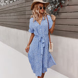 Zjkrl - Leisure Holiday Style Sexy Big Swing Vacation Dresses